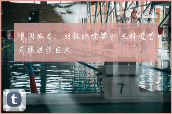 中国排名:刘钰继续攀升 王梓萱曾莉棋进步巨大